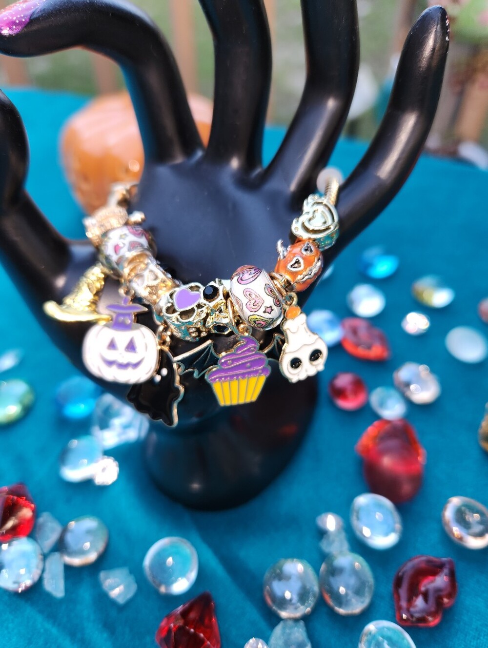 Halloween Bracelet With Assorted Charms